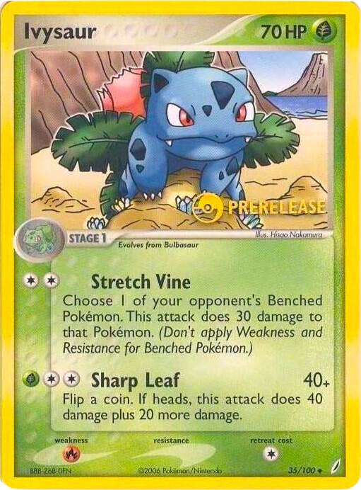 Ivysaur Pokemon card from Nintendo Promos