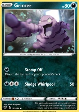 Grimer Pokemon card from Darkness Ablaze