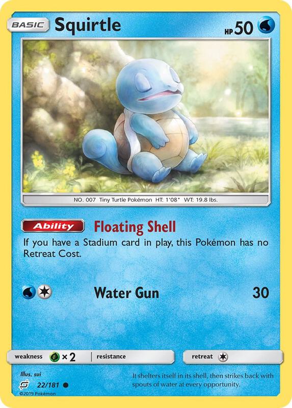 Squirtle (22) Pokemon card from SM - Team Up