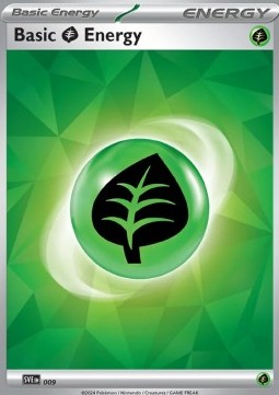 Basic Grass Energy Pokemon card from Scarlet Violet Energies