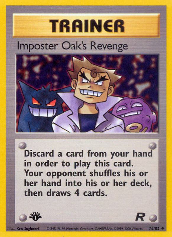 Imposter Oak's Revenge Pokemon card from Team Rocket