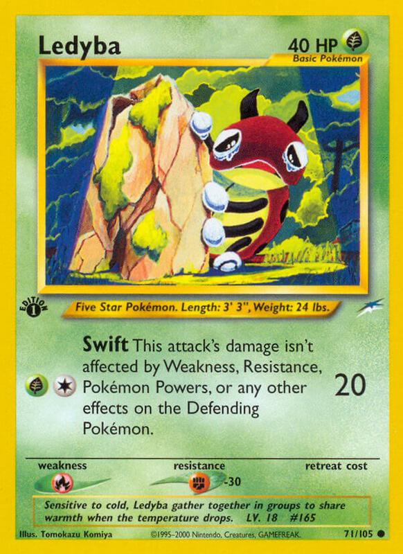 Ledyba Pokemon card from Neo Destiny