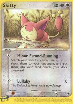 Skitty Pokemon card from EX Ruby Sapphire