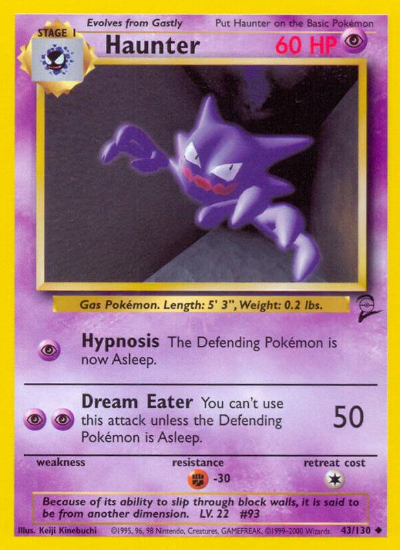 Haunter Pokemon card from Base Set 2