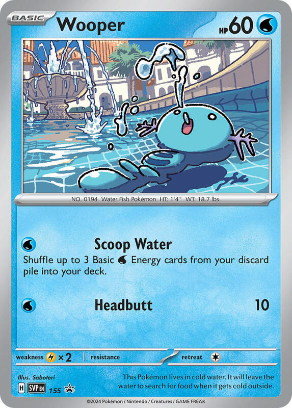 Wooper - 155 Pokemon card from SV: Scarlet & Violet Promo Cards