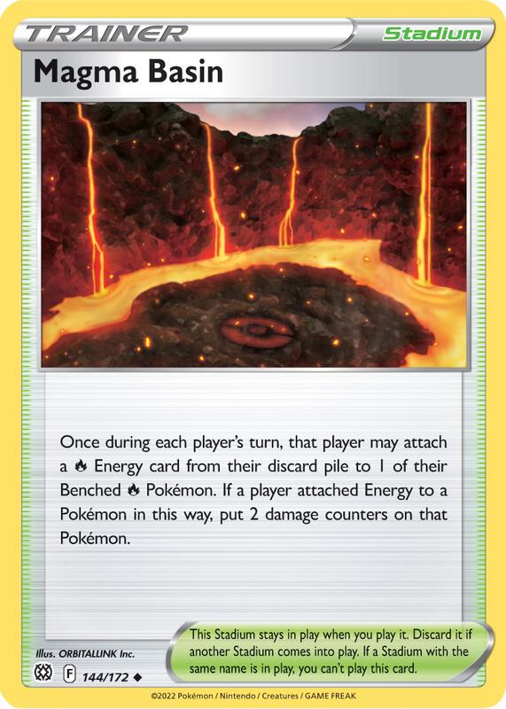 Magma Basin Pokemon card from SWSH09: Brilliant Stars