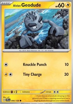 Alolan Geodude Pokemon card from Journey Together