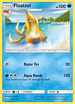 Floatzel Pokemon card from Shining Legends