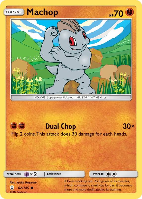 Machop (62) Pokemon card from SM - Guardians Rising