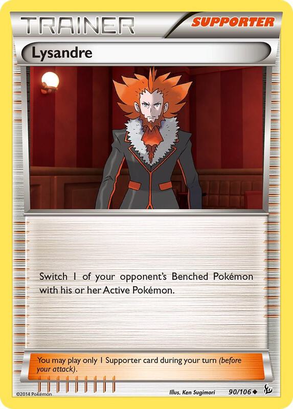 Lysandre Pokemon card from XY - Flashfire