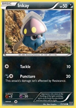 Inkay Pokemon card from XY