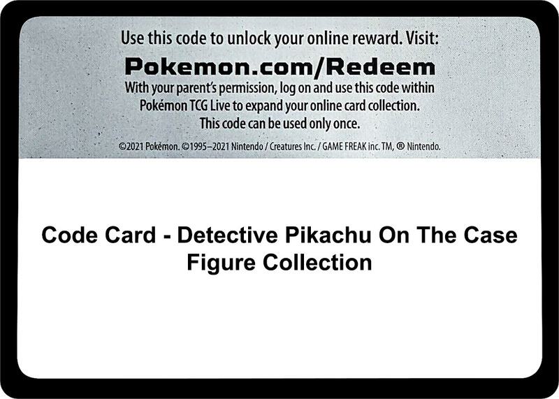 Code Card - Detective Pikachu On The Case Figure Collection Pokemon card from Detective Pikachu