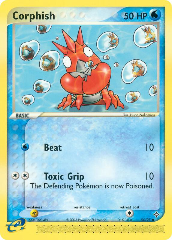Corphish Pokemon card from Dragon