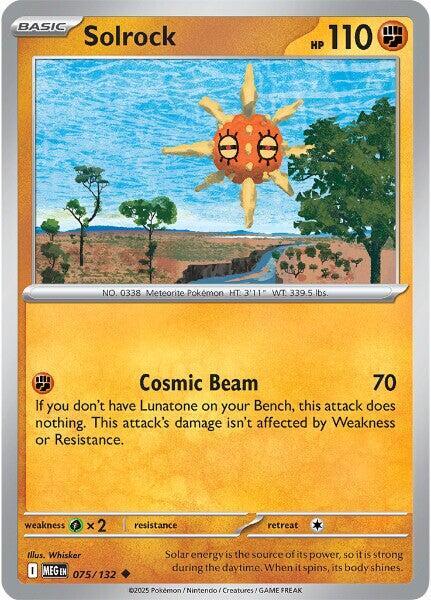 Solrock Pokemon card from ME01: Mega Evolution
