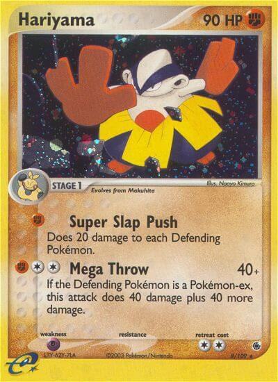 Hariyama Pokemon card from Ruby and Sapphire