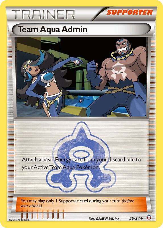 Team Aqua Admin Pokemon card from Double Crisis