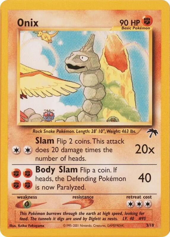 Onix Pokemon card from Southern Islands