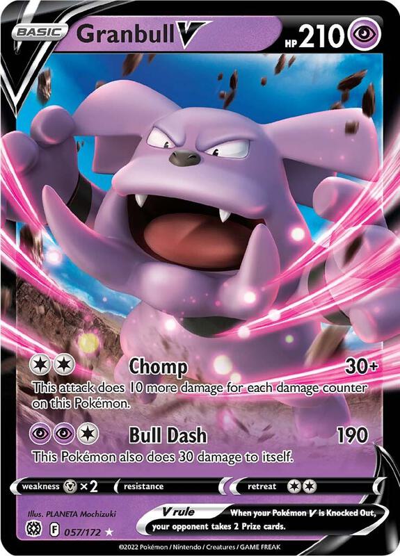 Granbull V Pokemon card from SWSH09: Brilliant Stars