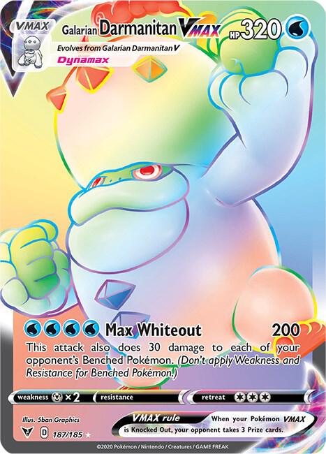 Galarian Darmanitan VMAX (Secret) Pokemon card from SWSH04: Vivid