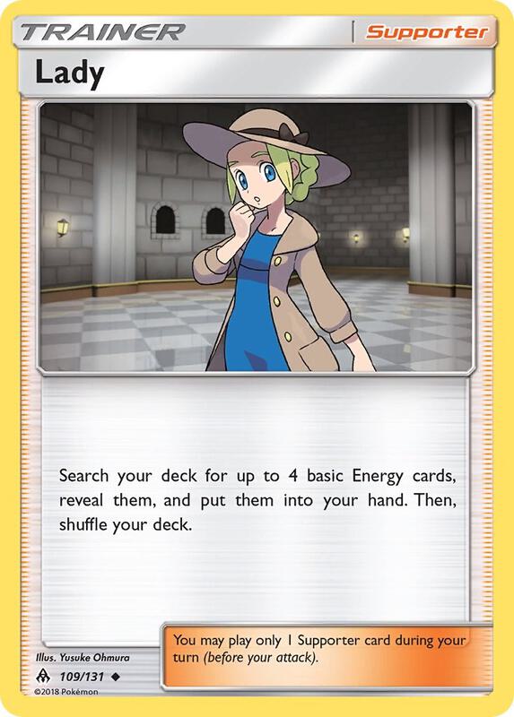 Lady Pokemon card from SM - Forbidden Light