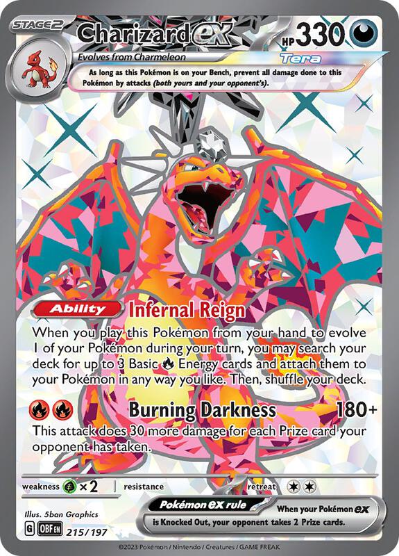 Charizard ex Pokemon card from SV03: Obsidian Flames