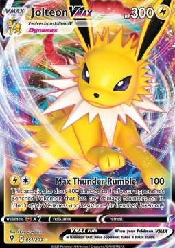 Jolteon VMAX Pokemon card from Evolving Skies