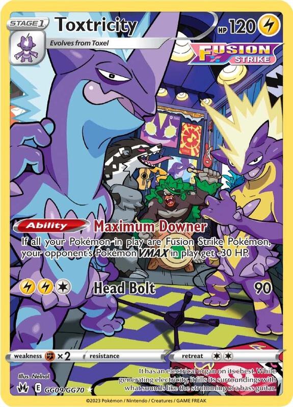 Toxtricity Pokemon card from Crown Zenith: Galarian Gallery