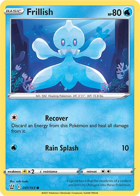 Frillish Pokemon card from SWSH05: Battle Styles