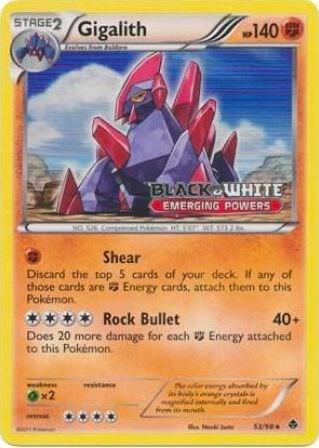 Gigalith Pokemon card from Black and White Promos