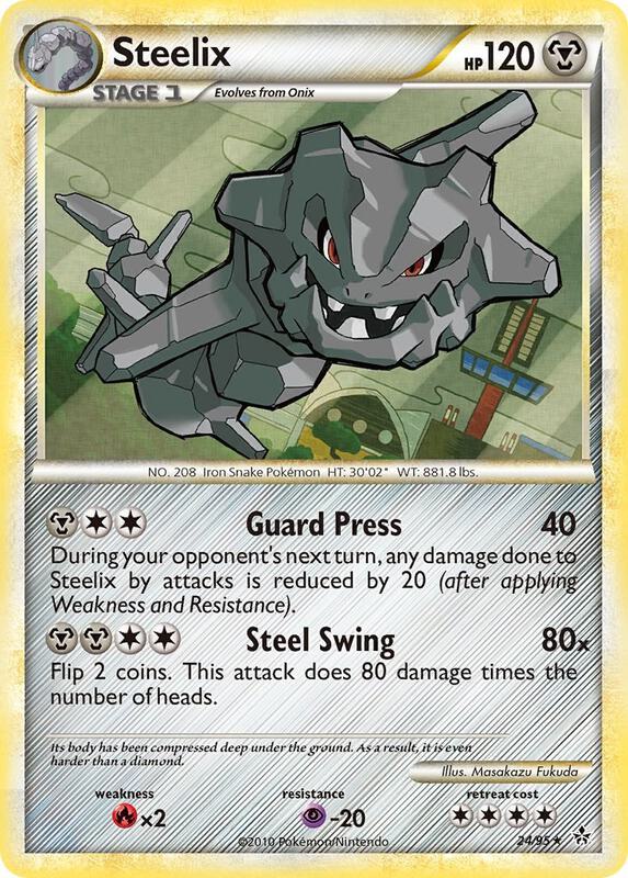Steelix Pokemon card from Unleashed