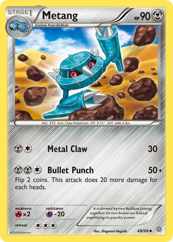 Metang Pokemon card from XY - Ancient Origins