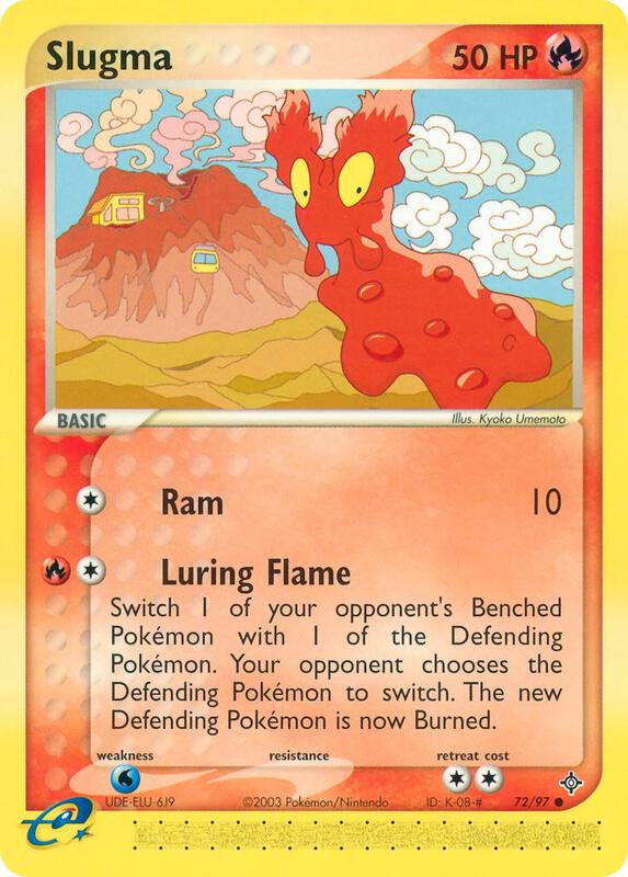 Slugma Pokemon card from Dragon