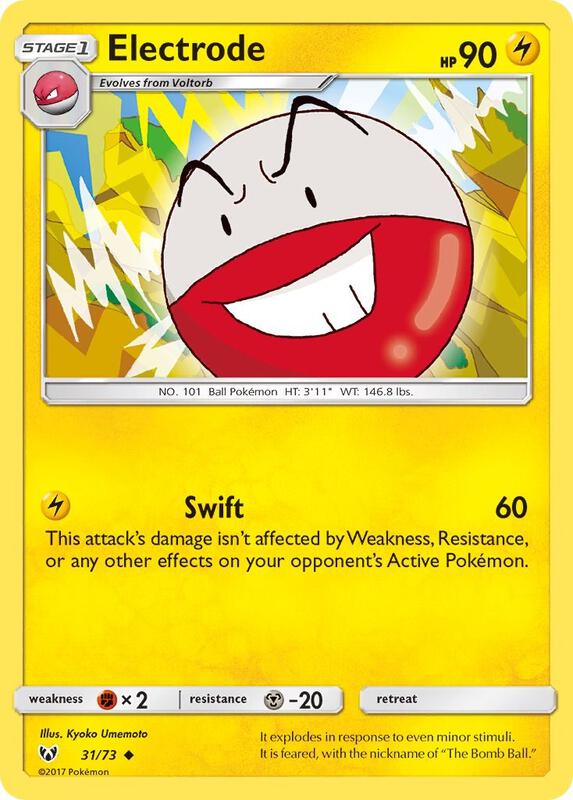 Electrode Pokemon card from Shining Legends
