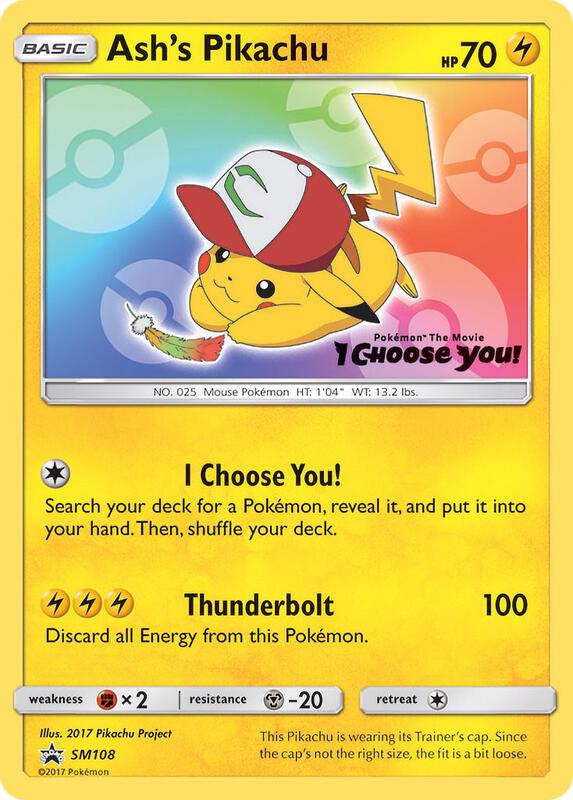 Ash's Pikachu - SM108 Pokemon card from SM Promos