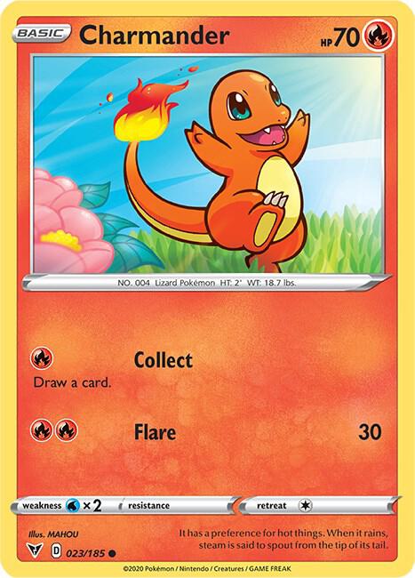 Charmander Pokemon card from SWSH04: Vivid Voltage