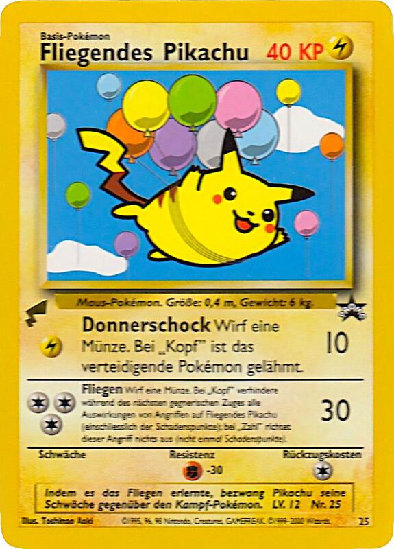 Pikachu (Flying) Pokemon card from Pikachu World Collection Promos