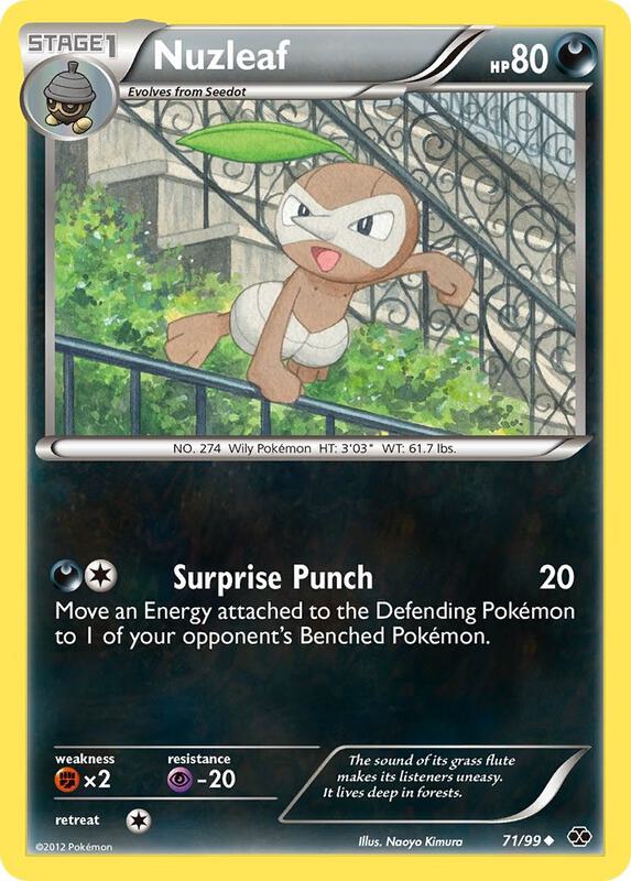 Nuzleaf Pokemon card from Next Destinies