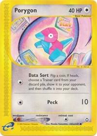 Porygon (103b) Pokemon card from Aquapolis