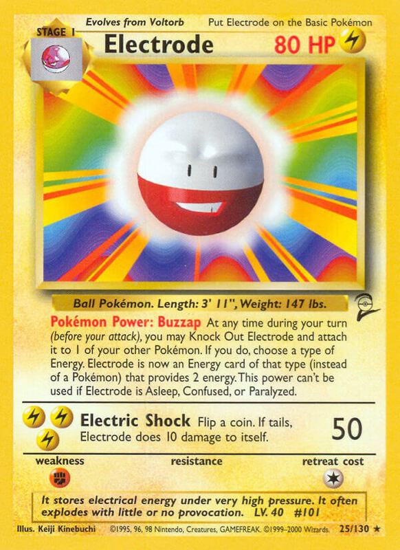 Electrode Pokemon card from Base Set 2