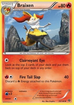 Braixen Pokemon card from XY