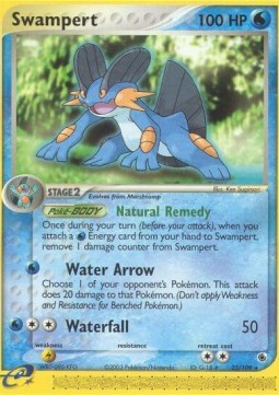 Swampert Pokemon card from EX Ruby Sapphire