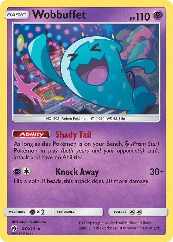 Wobbuffet Pokemon card from SM - Lost Thunder