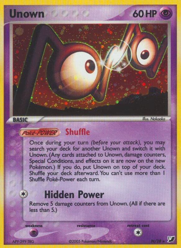 Unown (N) Pokemon card from Unseen Forces