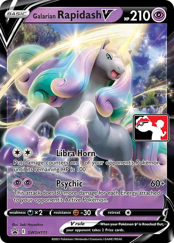 Galarian Rapidash V Pokemon card from Prize Pack Series Cards