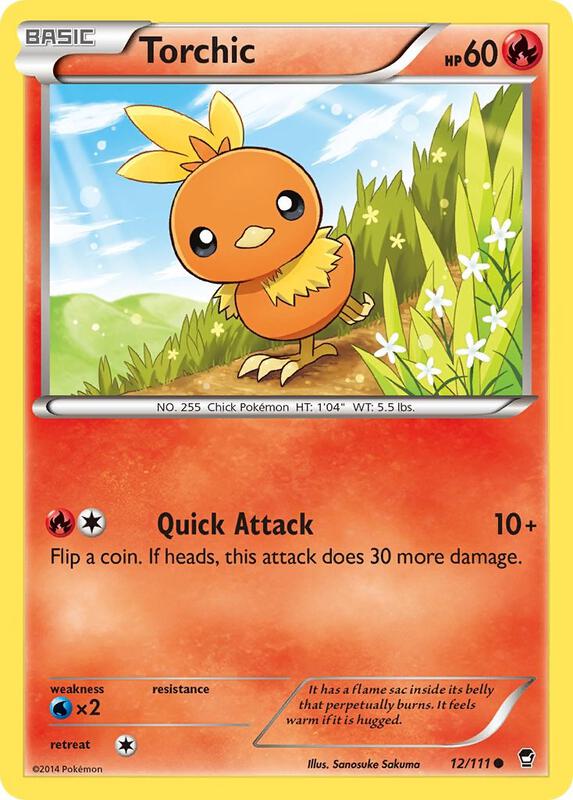 Torchic Pokemon card from XY - Furious Fists