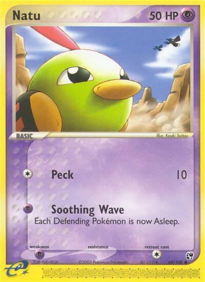 Natu Pokemon card from Sandstorm