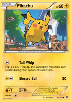 Pikachu Pokemon card from Roaring Skies