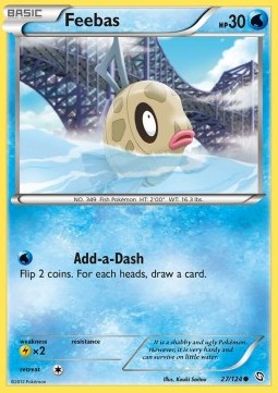 Feebas Pokemon card from Dragons Exalted