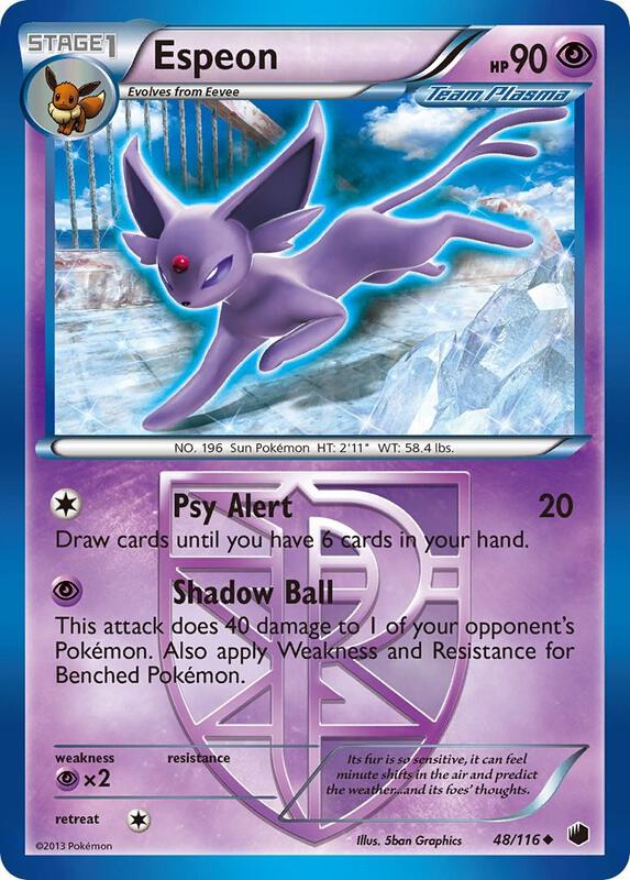 Espeon (Team Plasma) Pokemon card from Plasma Freeze