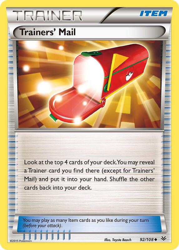 Trainers' Mail Pokemon card from XY - Roaring Skies